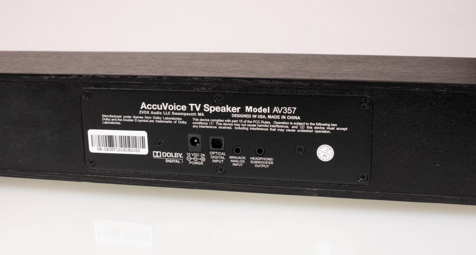 AccuVoice AV357 24x22 Wood TV Speaker with 12 Levels of Voice Boost