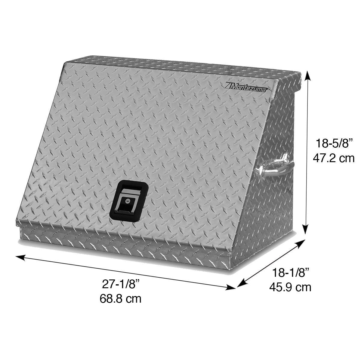 Montezuma SE250AL 26 x 18 in. Aluminum Triangle Toolbox Brite