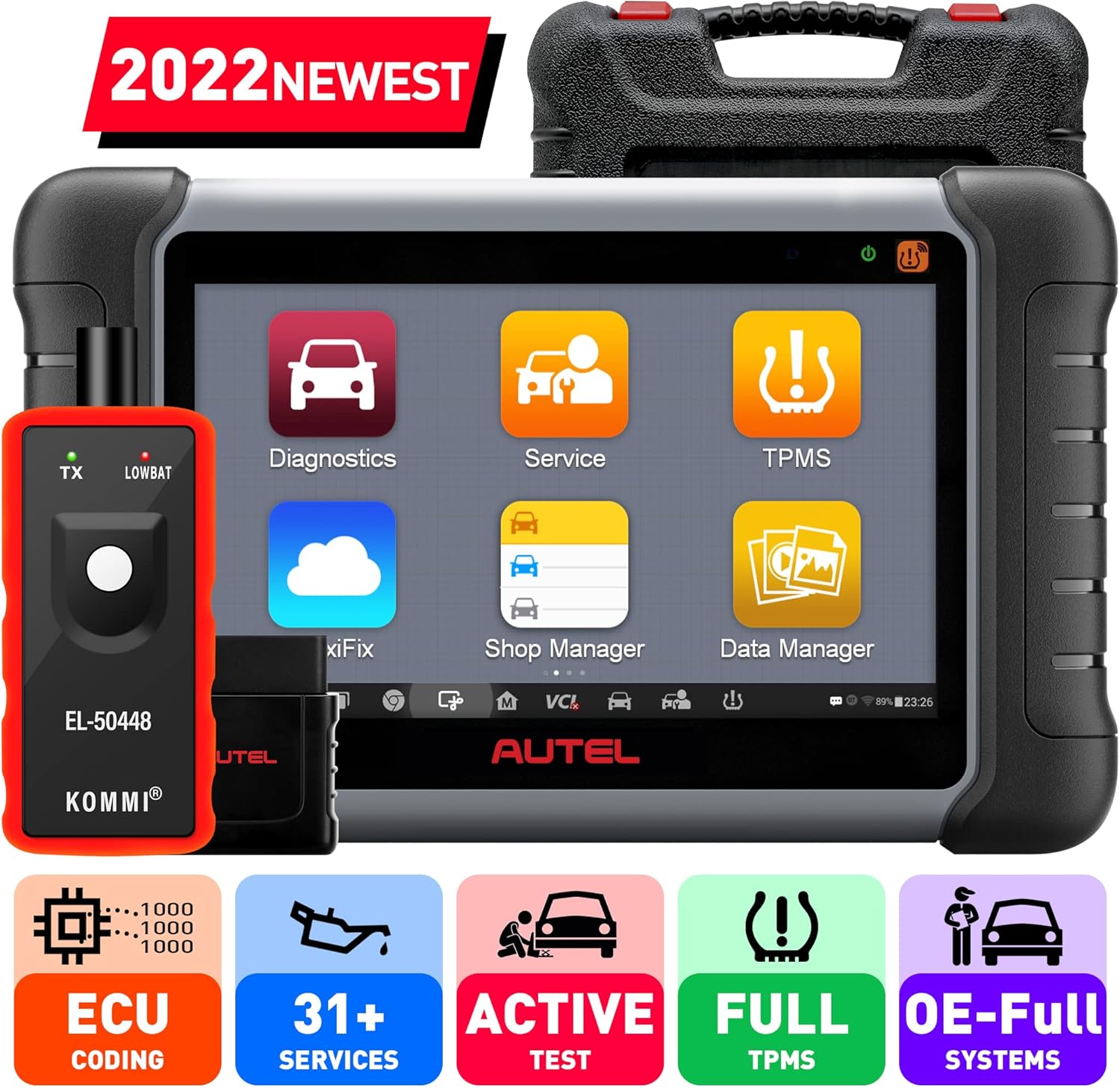 Autel MaxiPRO MP808 OBD2 Diagnostic Scanner More Advanced Scan Tool with Bi-directional Control Ability and Key Programming (Upgraded version of DS808 and same as MS906)