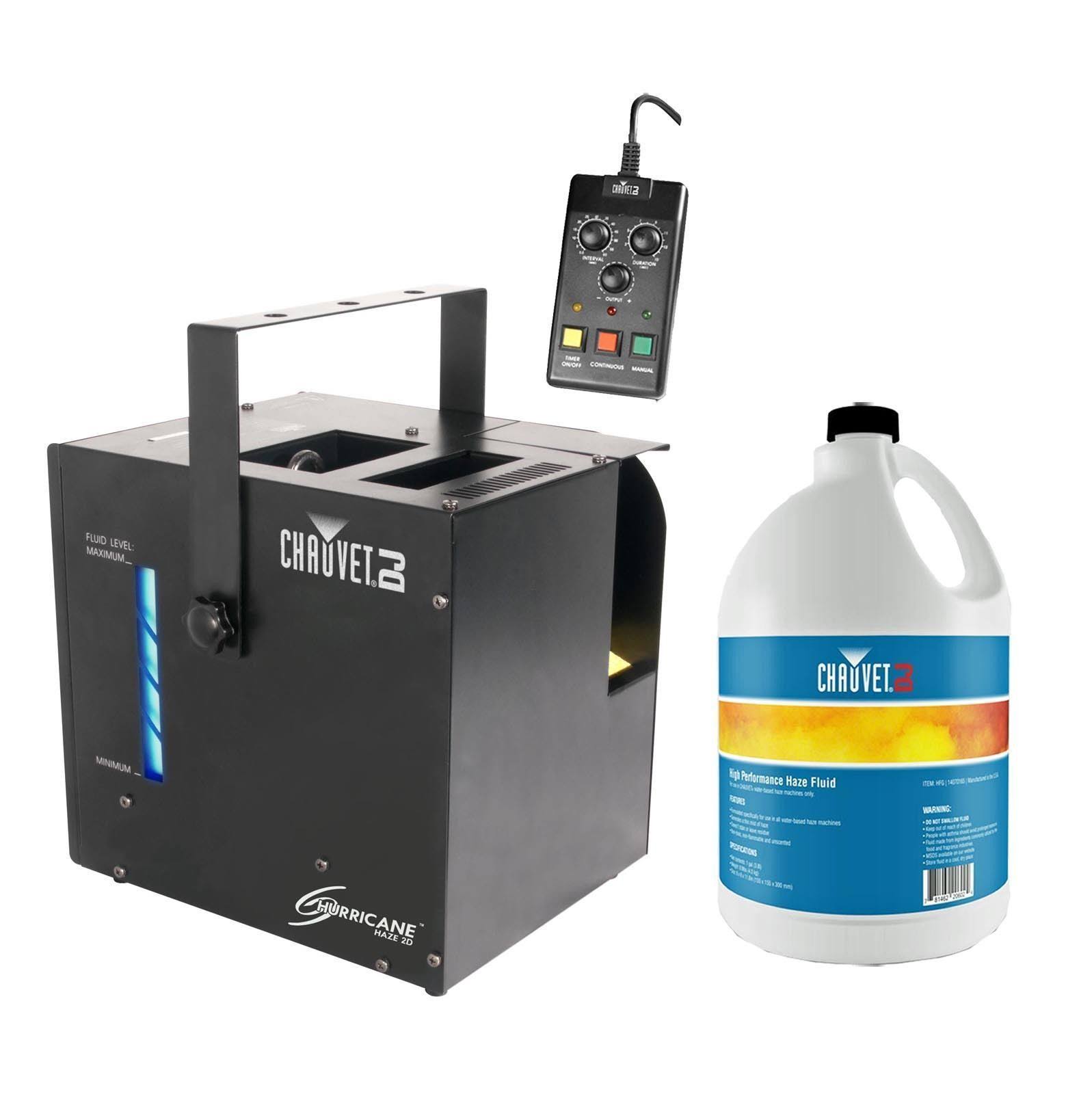 Chauvet Hurricane Haze 2D Water-Based DJ Haze Smoke Fog Machine W Remote + Fluid