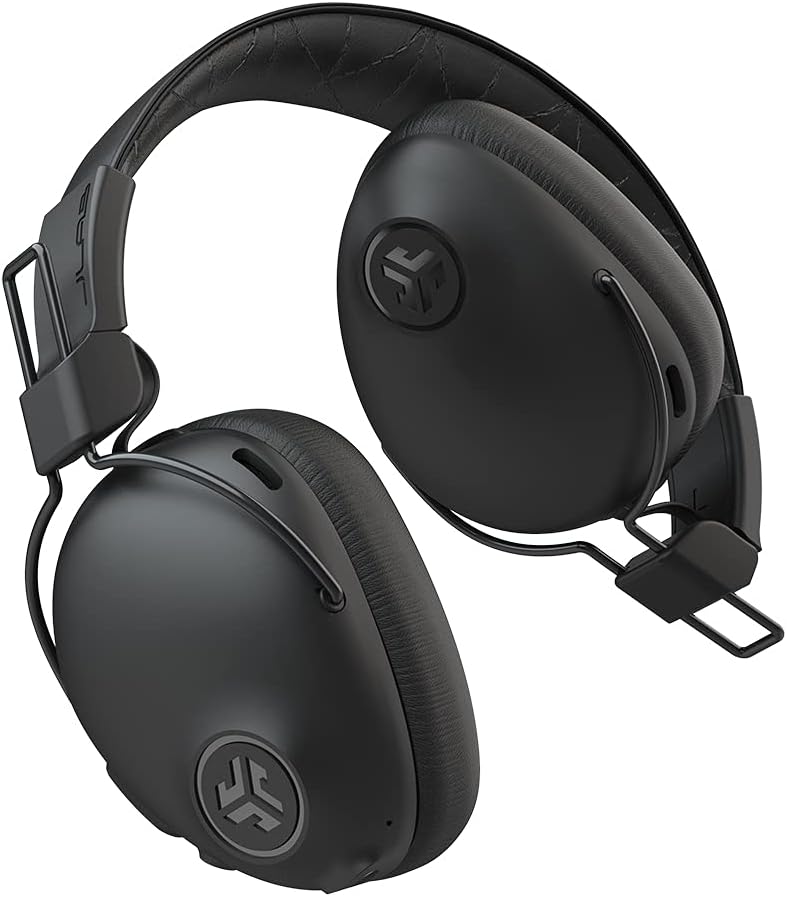 JLab Studio Pro ANC Bluetooth Wireless Over-Ear Headphones | 45+ Hour Bluetooth 5 Playtime | Smart Active Noise Cancellation | EQ3 Sound | Ultra-Plush Faux Leather and Cloud Foam Cushions | Black