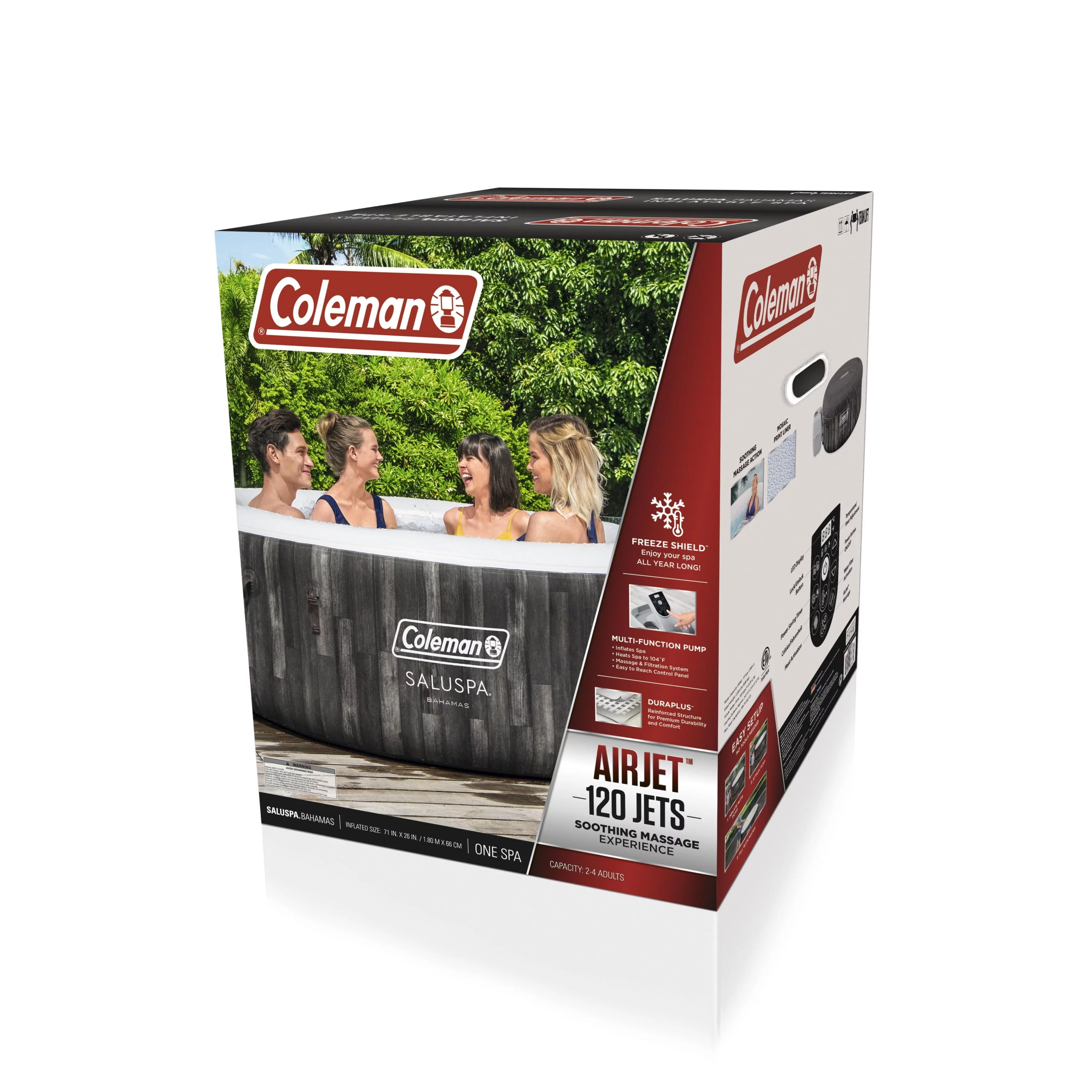 Coleman 71 x 26 Bahamas AirJet Spa Outdoor Inflatable Hot Tub
