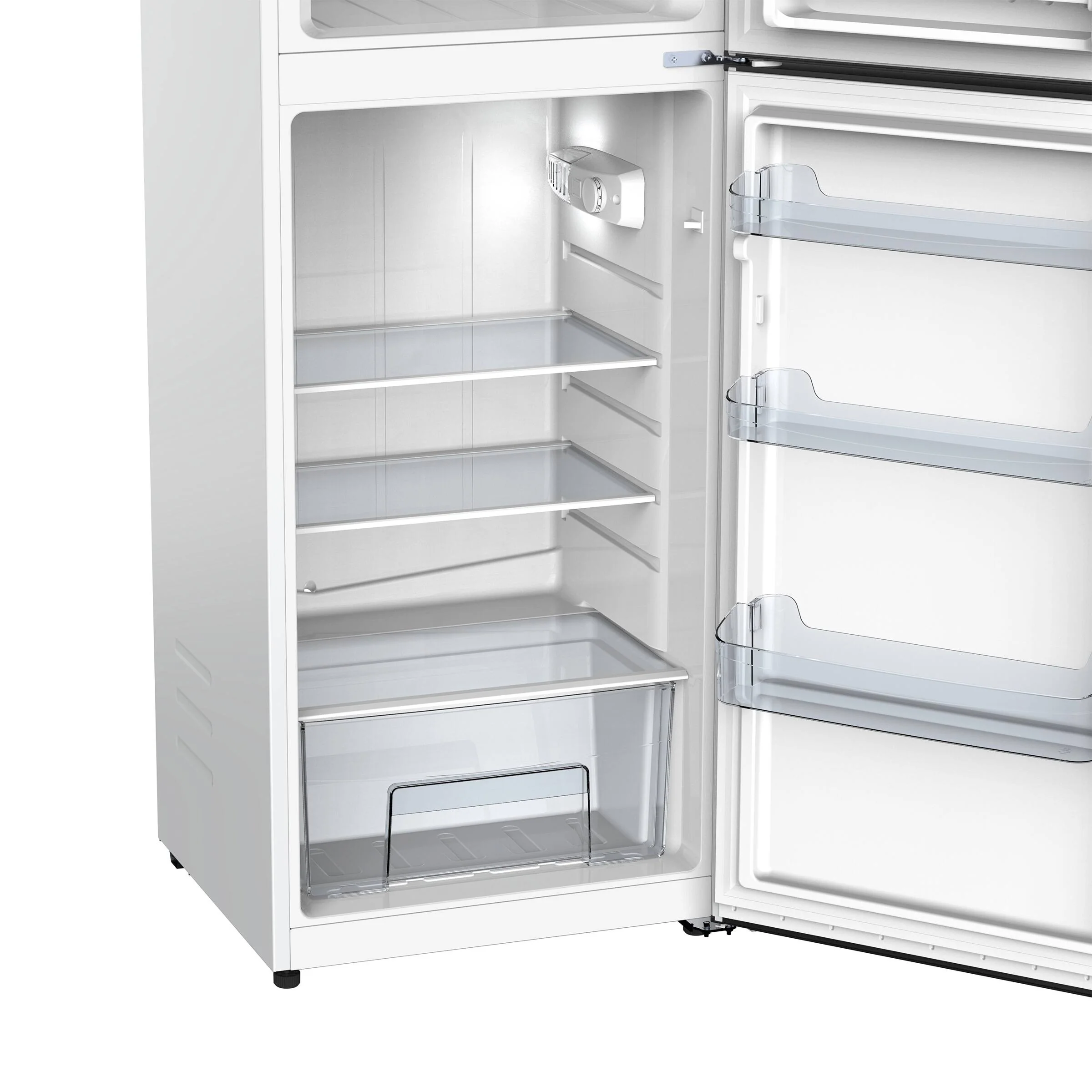 GALANZ 22 IN 7.6 CU FT. WHITE COUNTER DEPTH RETRO TOP MOUNT REFRIGERATOR WITH MATTE BLACK HARDWARE -