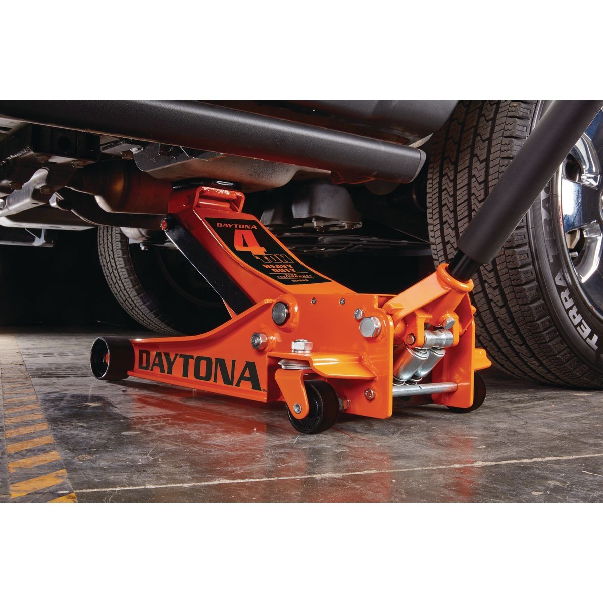 DAYTONA 4 Ton Professional Floor Jack with RAPID PUMP, Blue