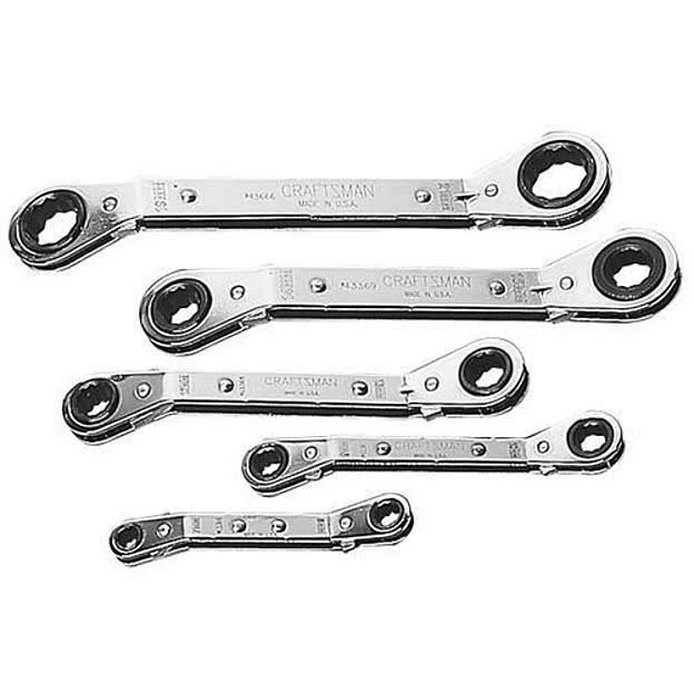Craftsman 5 pc. Wrench Set, Offset Ratchet SAE