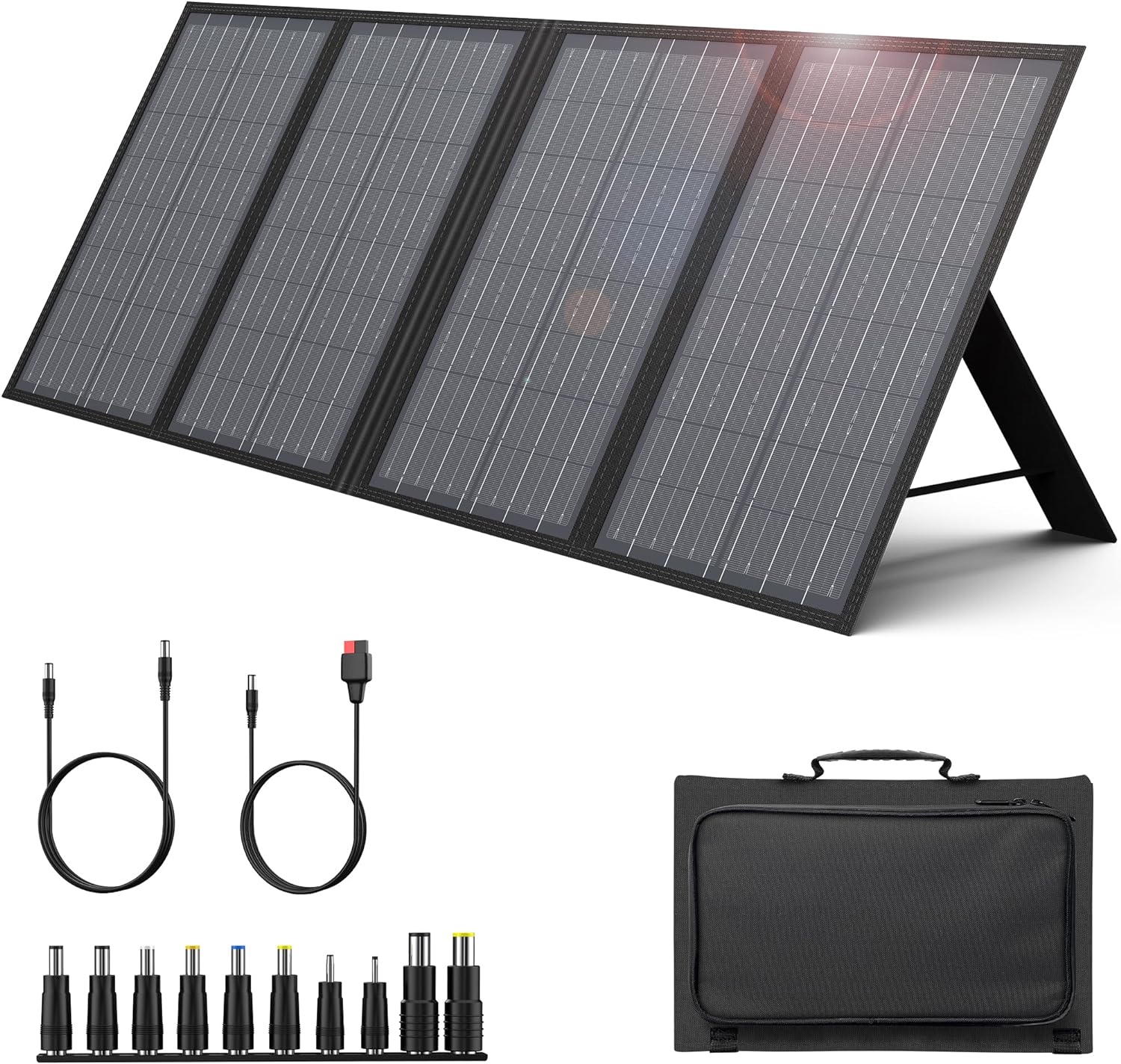 Solar Generator with Panels, EnginStar 300W Solar Generator with 60W Solar Panel, 80000mAh Portable Power Bank with AC Outlet for Outdoors Camping Emergency Use
