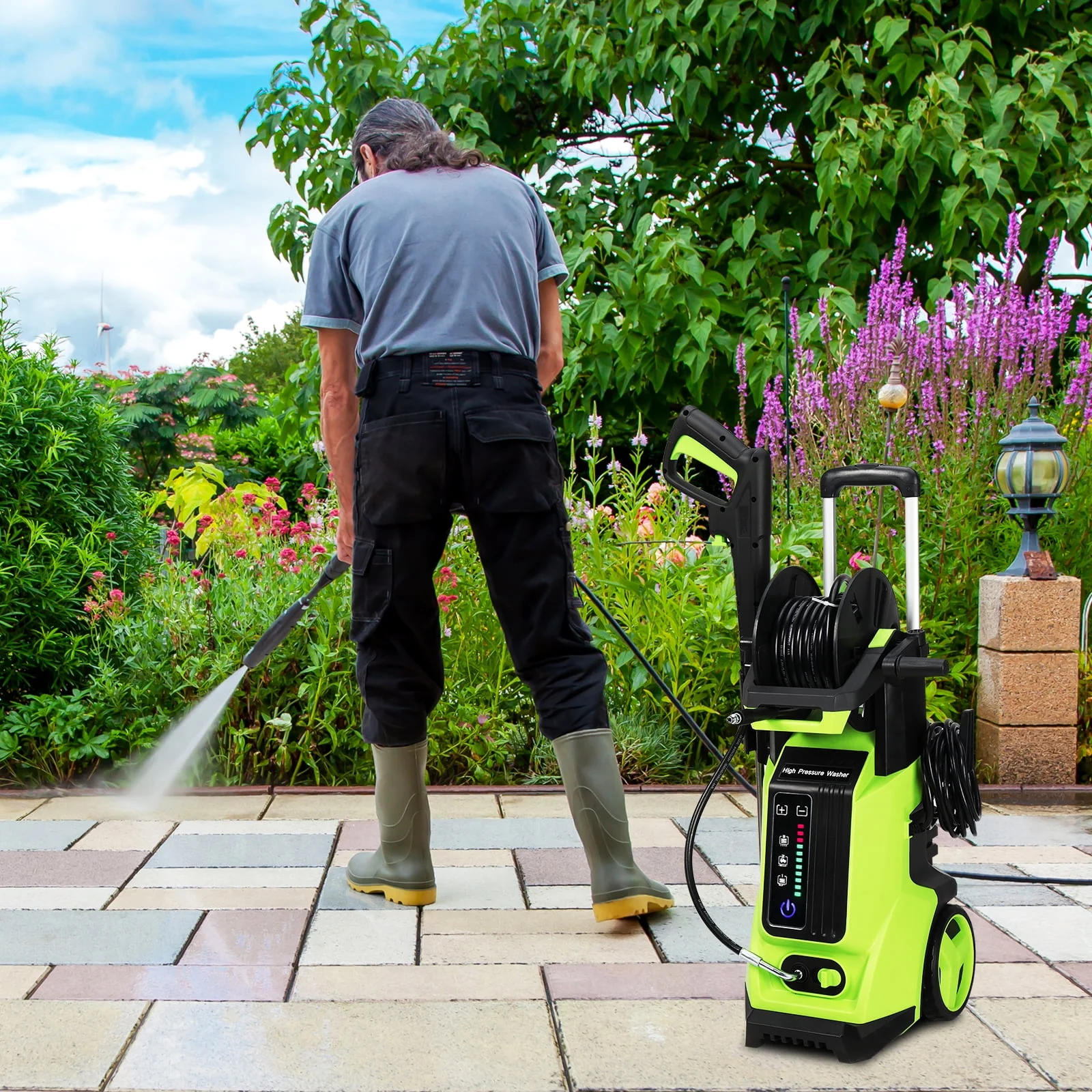 Ktaxon Adjustable High Pressure Washer, 3500PSI 2.6GPM Electric Power Washer Cleaner