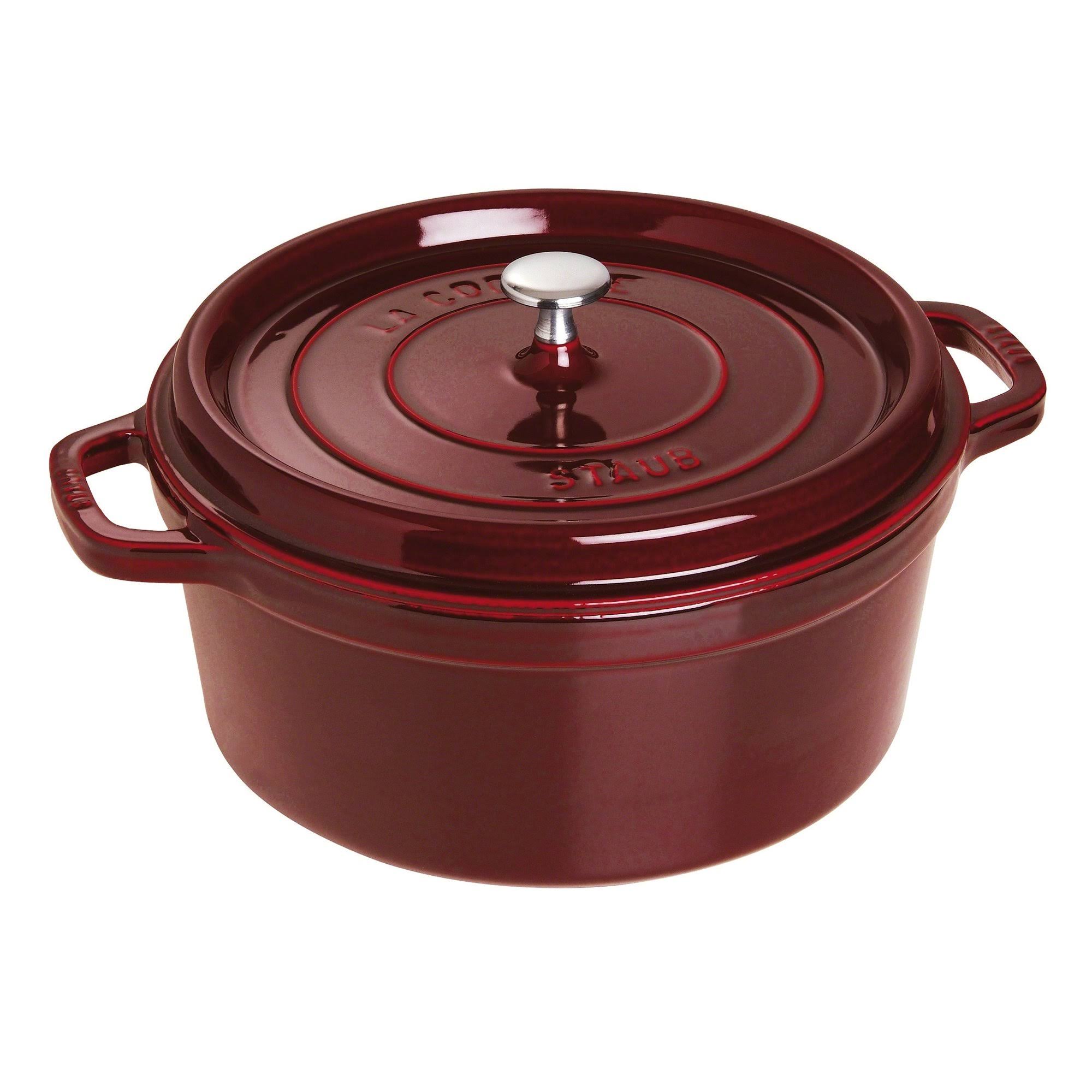 Staub Cast Iron 7 Quart Round Cocotte White