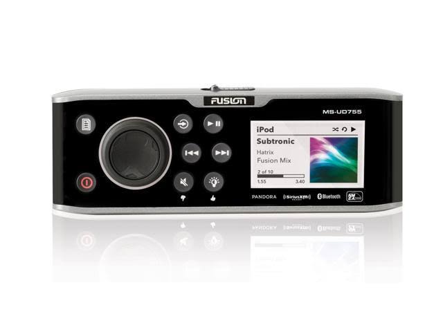 Fusion MS-UD755 UNI-Dock Marine Entertainment System with Two Wireless Remotes for Dual Zones - White