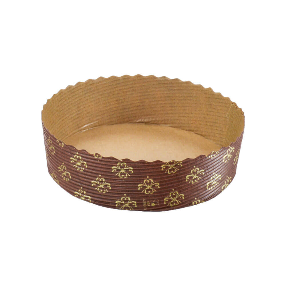 Novacart Round MBB Series Baking Mold Brown Paper, 4.75 inch Bottom Length x 1.25 inch Height | 300/Case
