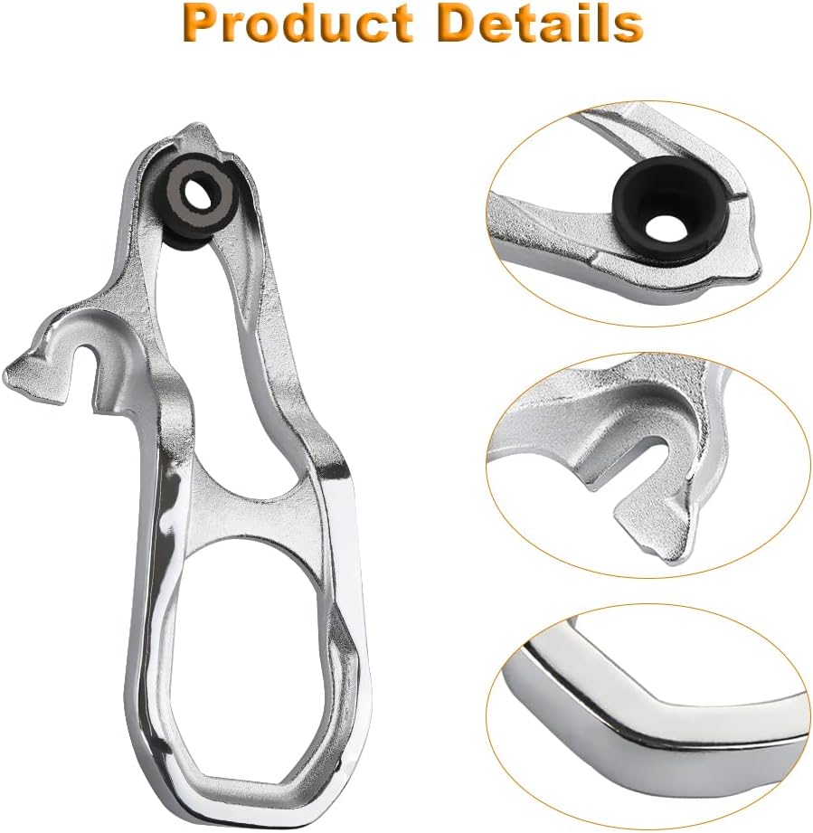 JDMON Compatible with Heavy Duty Front Tow Hook Dodge Ram 1500 2019 2020 2021 Left and Right Side with Hardware Replace 68288777AA 68288776AA Silver Forging Process