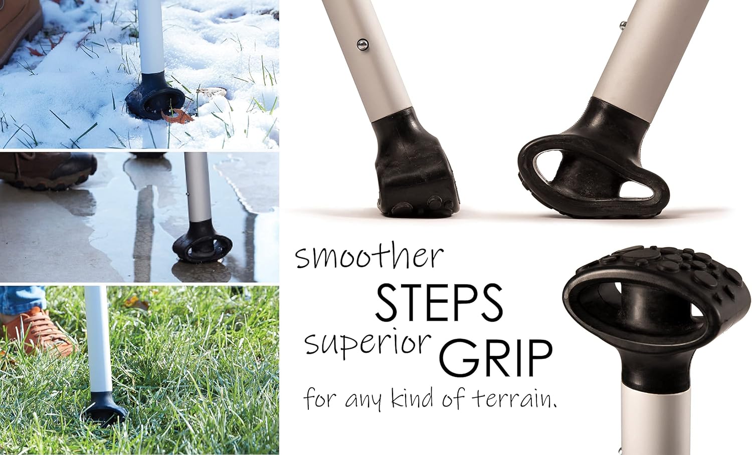Forearm Crutches Adult, 1 Pair Hands Free Crutches Adult, Ergonomic Walking Cane, 2 Walking Support Forearm Crutches for Adults, Fits (4��11��- 6��8��) Adjustable Crutches, Mobility Device (White)