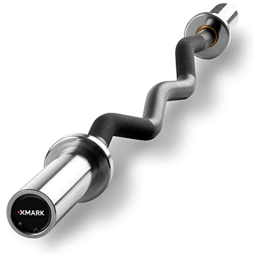 XMark EZ Curl Bar or Olympic Weight Set with EZ Curl Bar, Olypmpic Bar or Weight Plate Set With Olympic Bar
