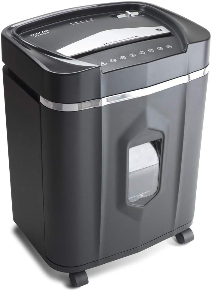 Aurora Professional Grade 14-Sheet Micro-Cut Paper and CD/Credit Card Shredder/ 30 Minutes Continuous Run Time (AU1410MA)