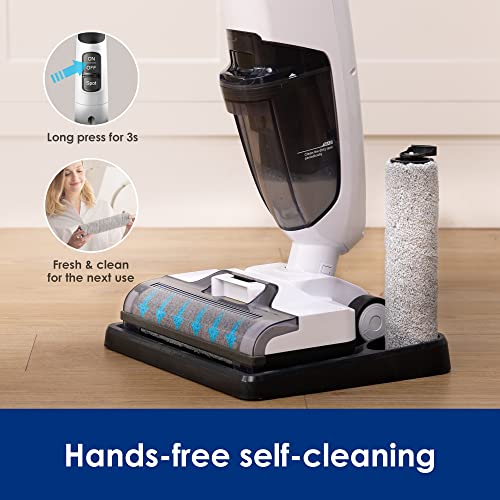 Tineco iFLOOR 3 Breeze Complete Wet Dry Vacuum Cordless Floor Cleaner and Mop One-Step Cleaning for Hard Floors