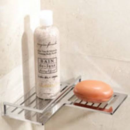 Ginger 28504R/SN Surface Combination Corner Shower Shelf - Right - Satin Nickel