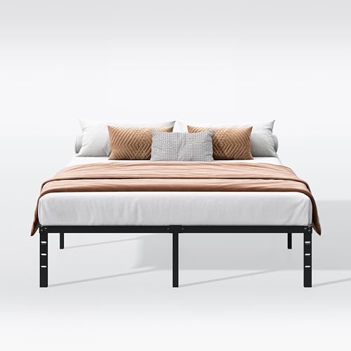 14 Inch Twin Bed Frame - Sturdy Platform Bed Frame Metal Bed Frame No Box Spring Needed Heavy Duty Twin Size Bed Frame Easy Assembly Strong Bearing Capacity, Under Bed Storage
