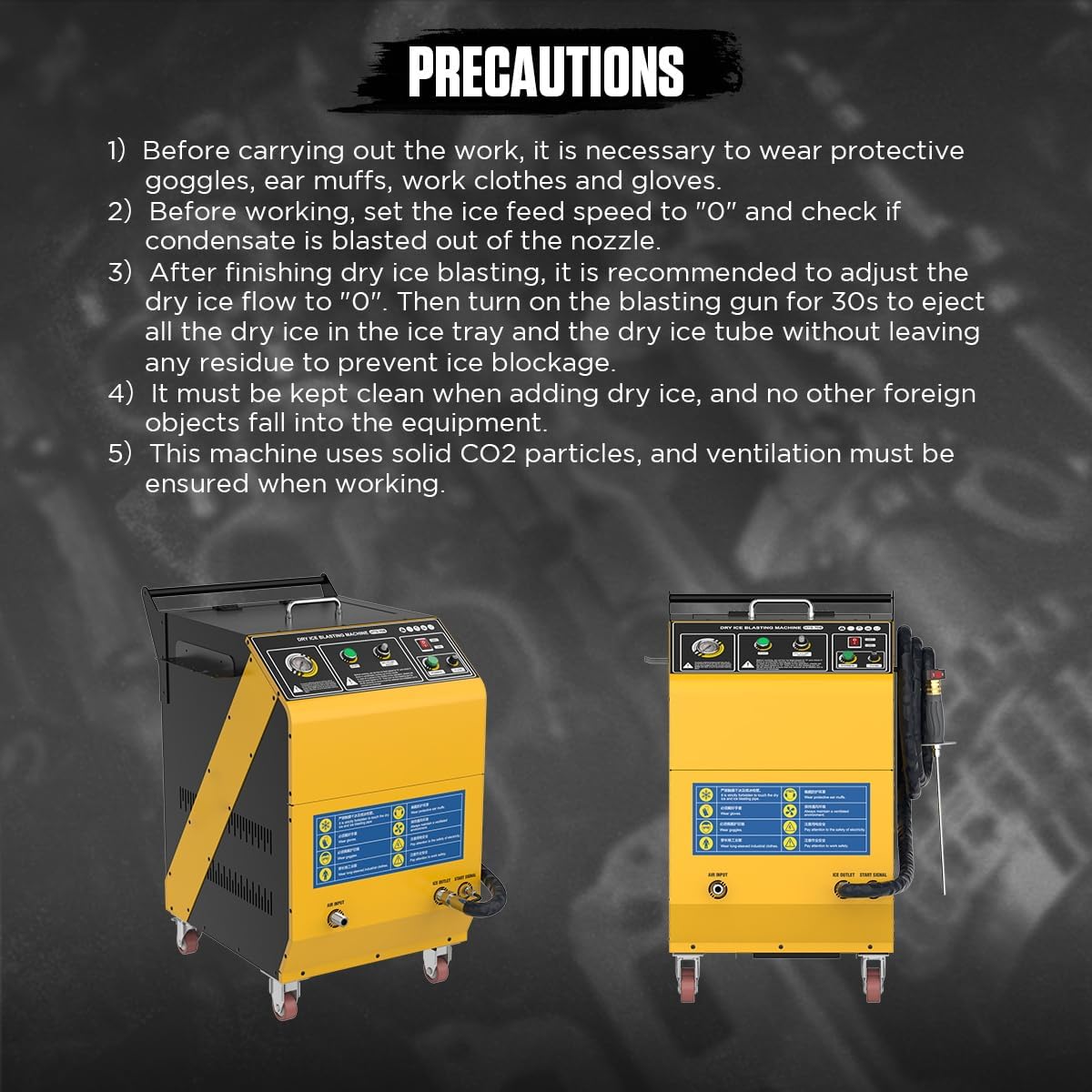 Dry Ice Blasting Machine, Automotive Dry Ice Cleaning Machine, Dry Ice Blast Cleaner for Cars Aviation Industrial