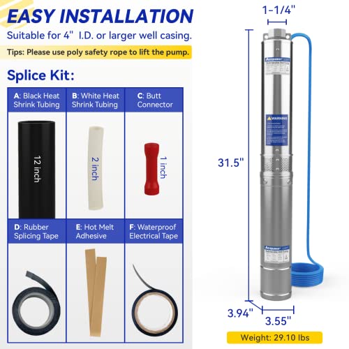 Acquaer Submersible Well Pump