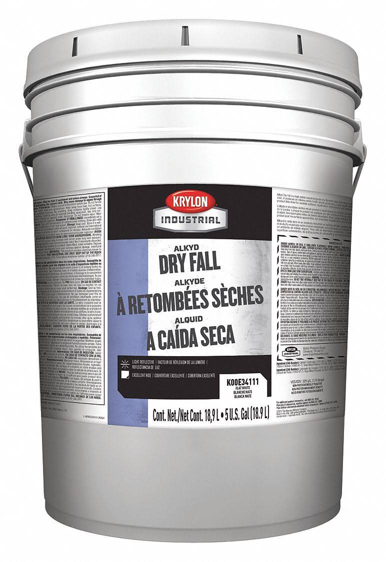 Krylon Industrial K000s4536-20 5 gal. White Semi-Gloss Alkyd Dry Fall Paint