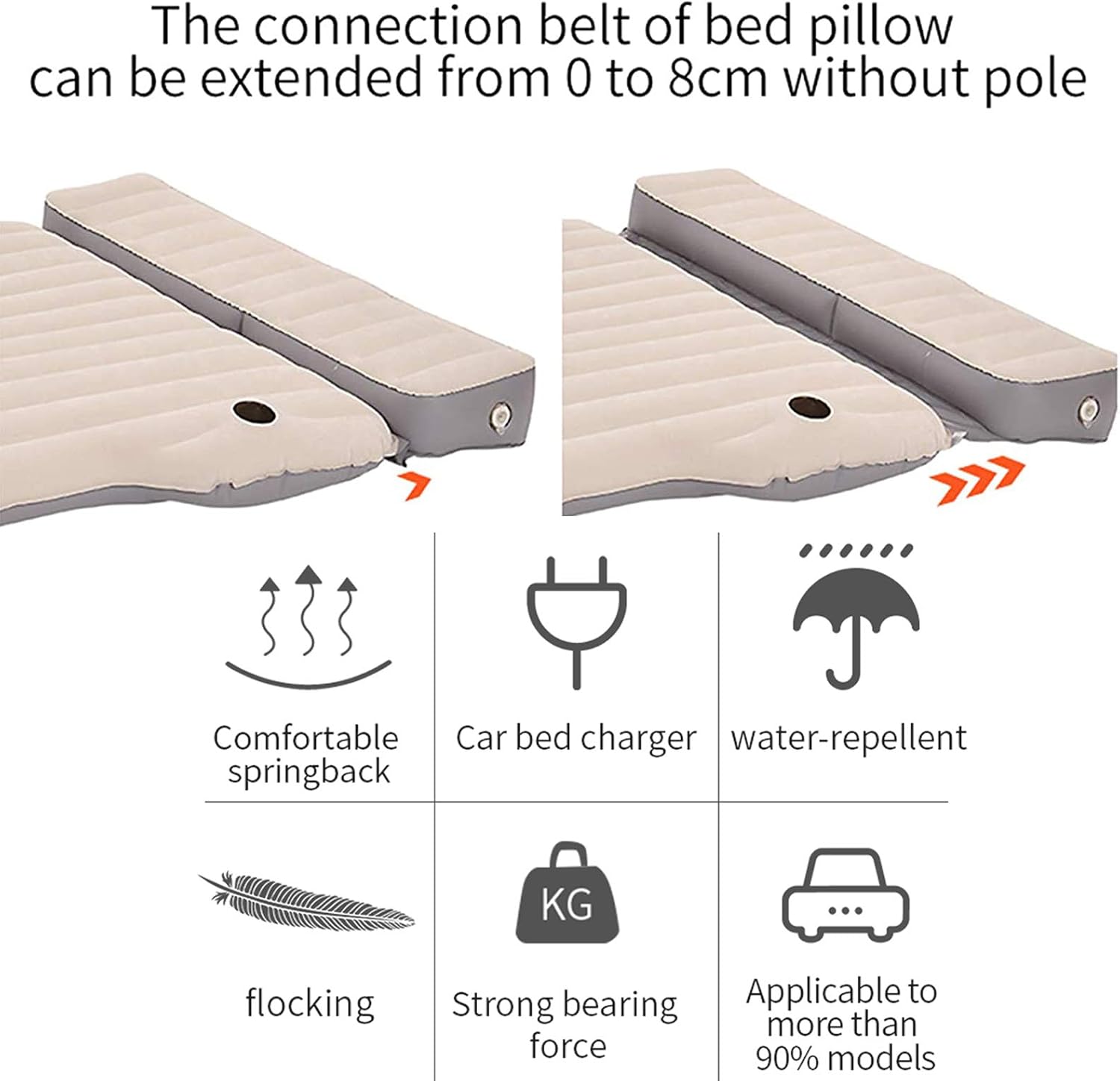 Air Mattress Bed for Tesla Model Y, 3, S, X 5 Seater,Inflatable Bed Camping Accessories Mattress(Multi-Purpose)