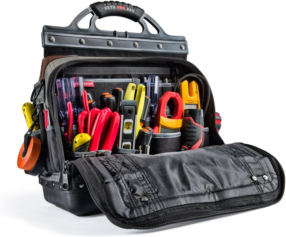 Veto Pro Pac Tech XL Tool Bag, 1-Pack,Black, Grey