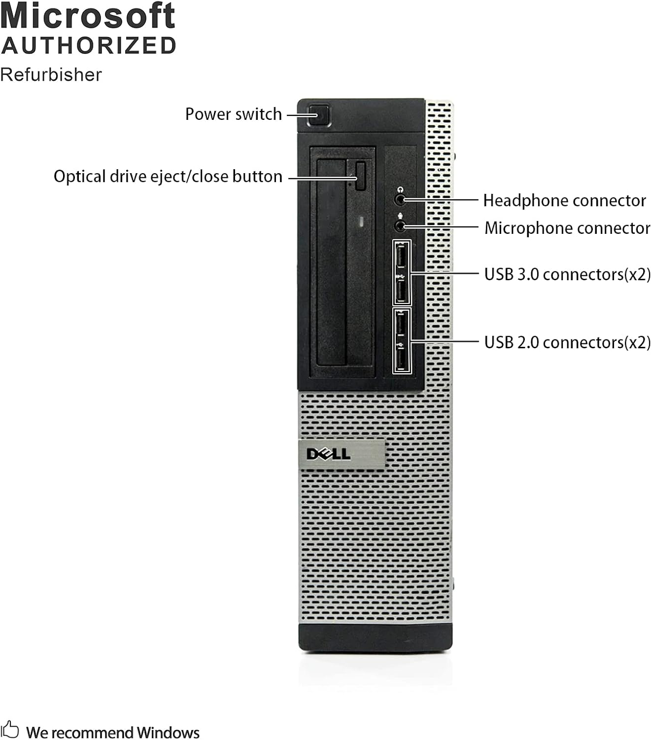 Premium Dell Optiplex 9010 Business Desktop Computer (Intel Quad-Core i7-3770 up to 3.9GHz, 16GB RAM, 1TB HDD, DVD, WIFI, VGA, DisplayPort, USB 3.0, Windows 10 Professional) (Renewed)