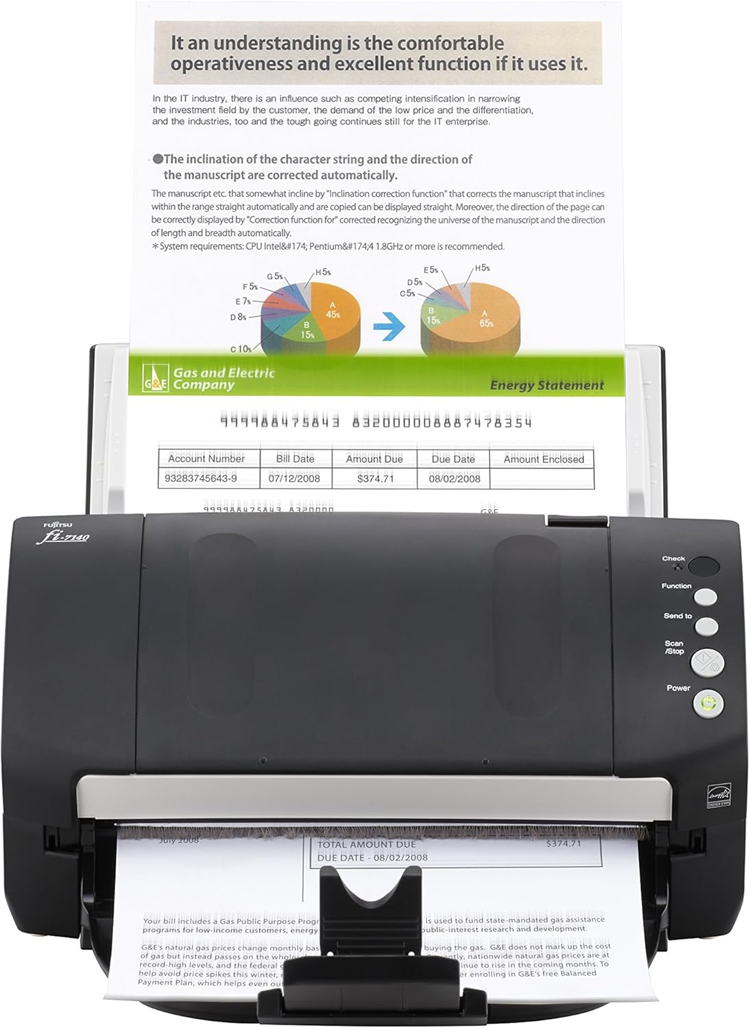 Fujitsu FI-7140 Document Scanner, PA03670-B101