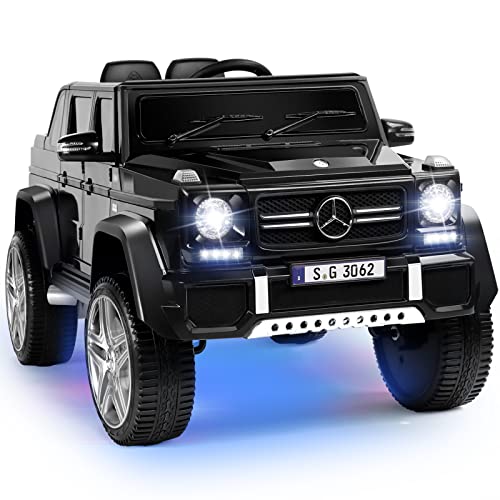 JOYLDIAS Licensed Mercedes-Benz G650S Ride On Car for Kids, 12V7AH Kids Ride On Truck with 2.4Ghz Remote Control, 3 Speeds, Bluetooth,Music,LED Lights, Spring Suspension, Blue