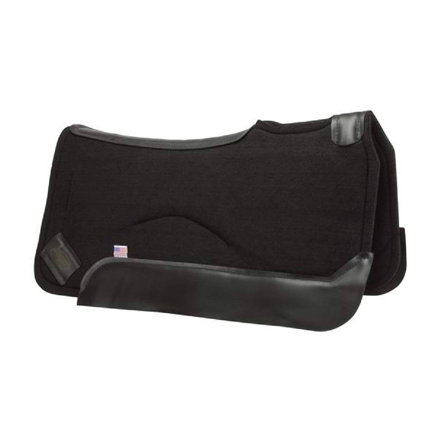 Impact Gel Contour Classic Saddle Pad - Black Wear Leather