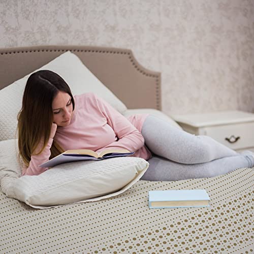 7 Zone Green Natural Organic Latex Mattress Topper King Size - 3 inch - Soft Plush Pillow Top - GOLS Certified Latex Foam Bed Pad for Side Sleepers Zonal Support Durable and Breathable