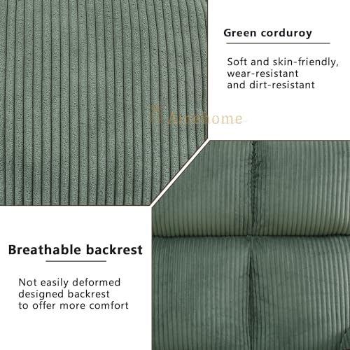 A Ainehome Manual Recliner Sofa Set, Corduroy Recliner Chair, Modern Loveseat Sofa, Modern Reclining Sofa Couch and Recliner Couches for Living Room/Office(Sofa, green)