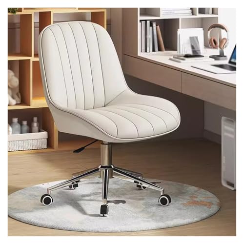 Criss Cross Chair with Wheels,Cross Legged Desk Chair with Adjustable Height,Ergonomic Swivel Vanity Chair Mid Back Computer Home Office Task Chairs(Gray)