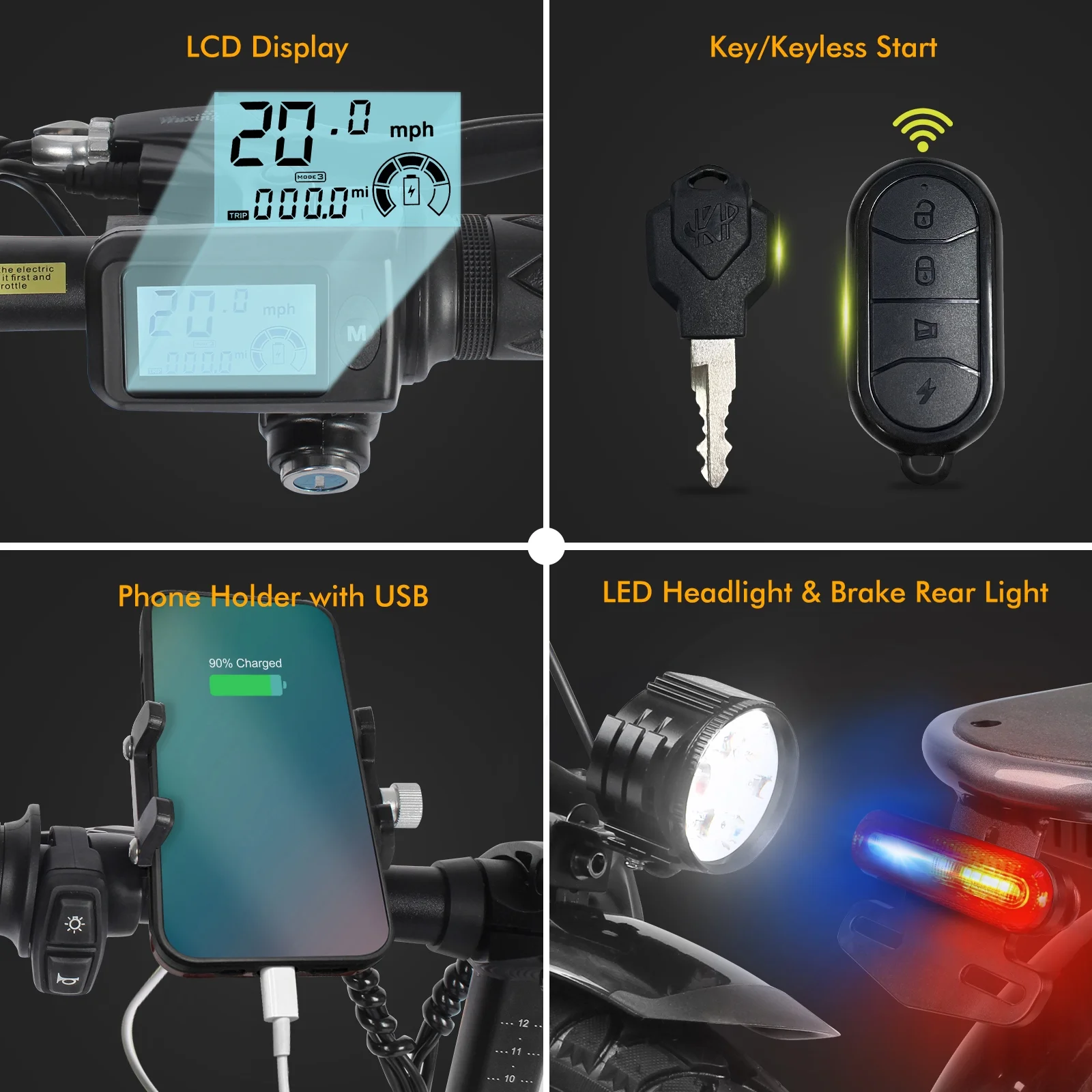 Wildeway Folding Electric Bike for Adults , 400W Motor, 48V 20AH Removable Battery, 14”Tire?City Commuter Ebike - Curated Treasures Market