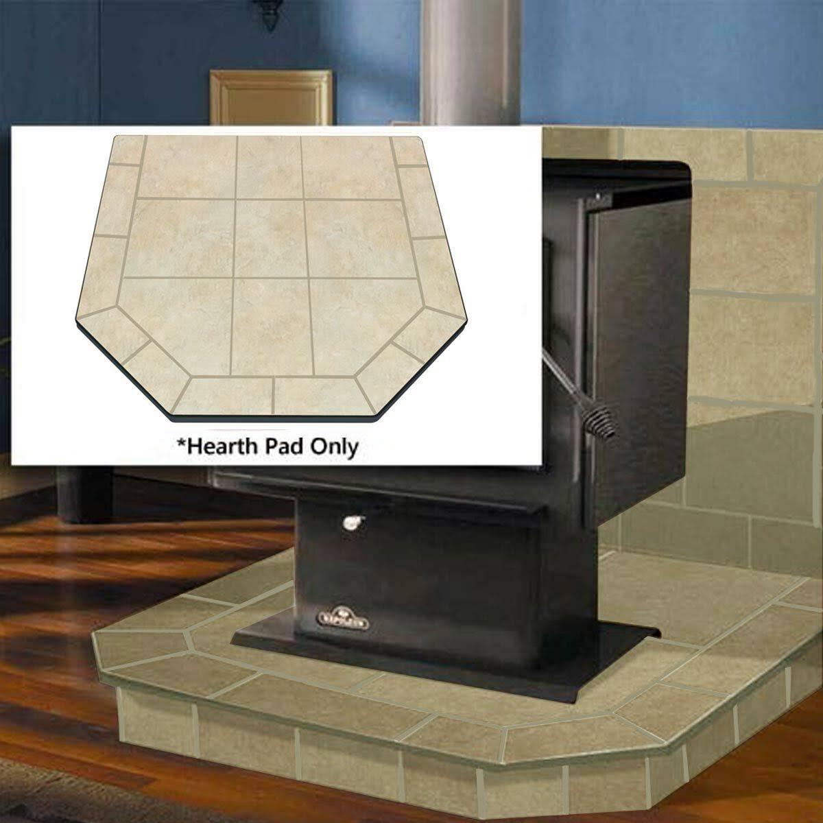 French Camellia 48'' x 48'' Double Cut Hearth Pad