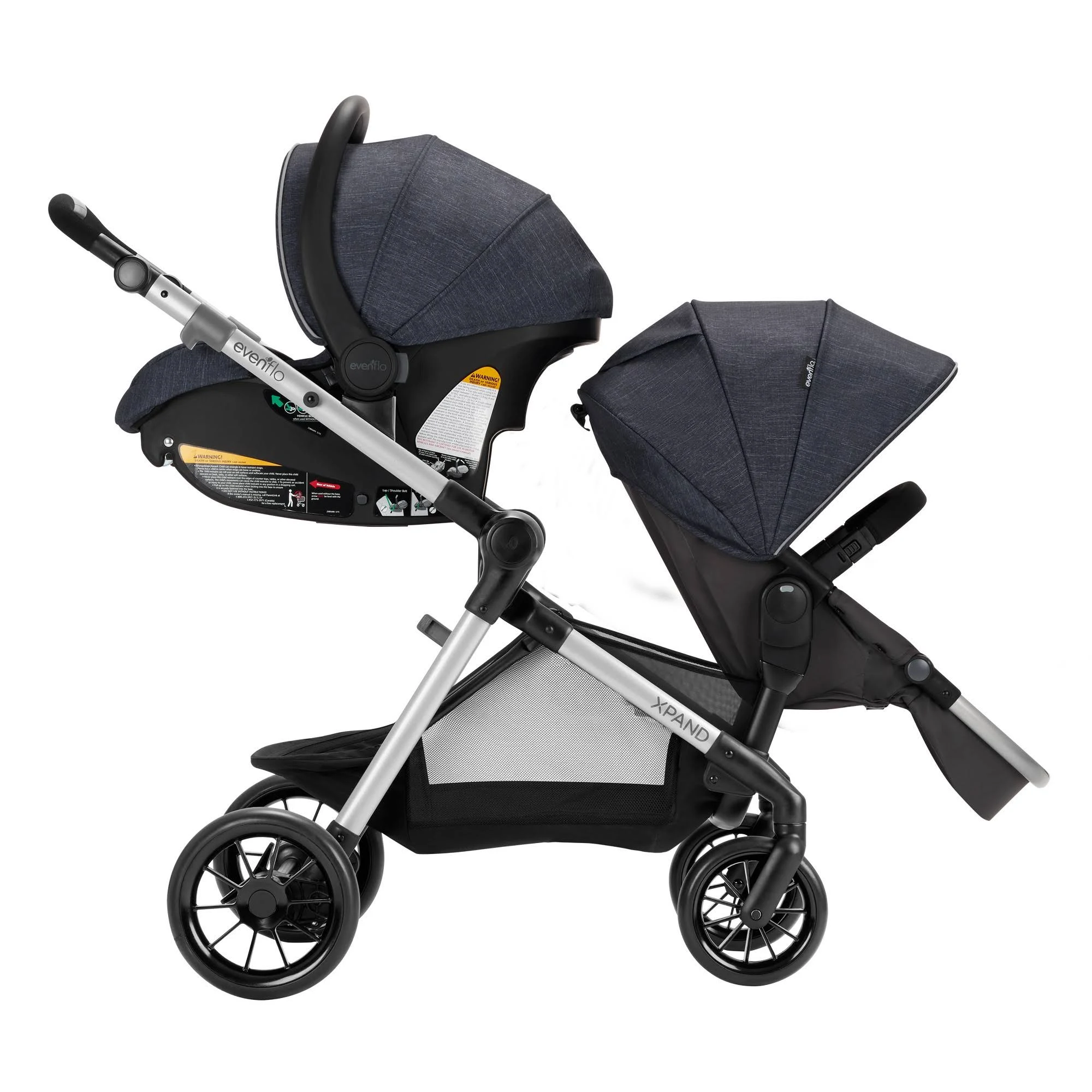 Evenflo Pivot Xpand Modular Travel System with Safemax Infant Car Seat - Roan