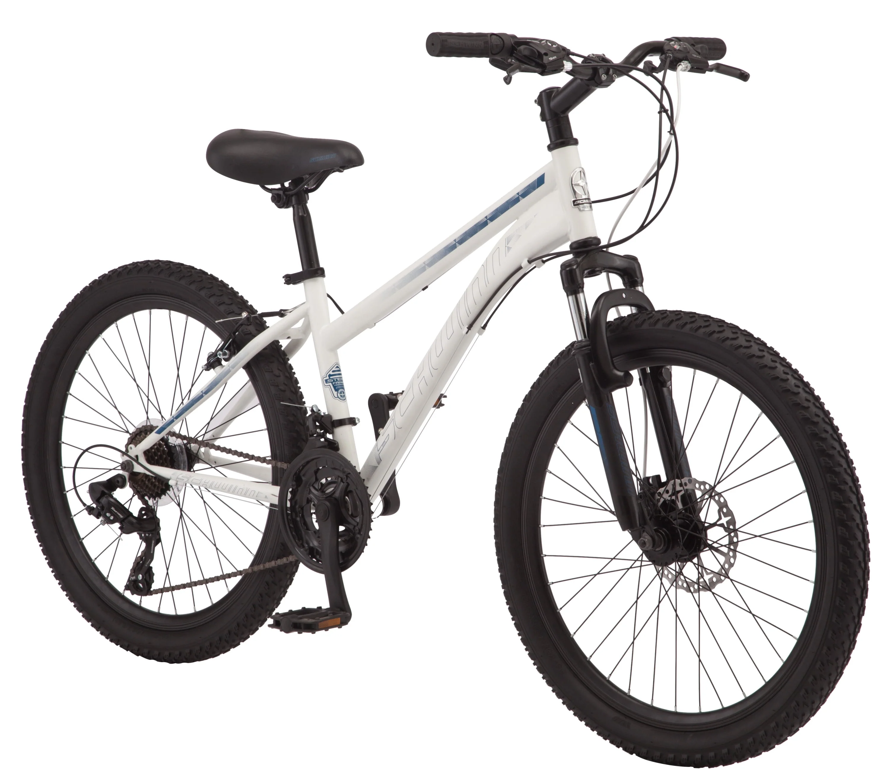 Schwinn Sidewinder Mountain Bike, 24-inch Wheels, 21 Speeds, Black / Teal