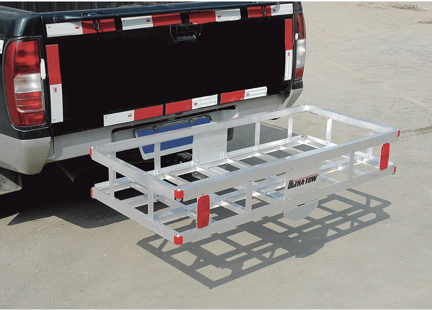 Ultra-Tow Aluminum Hitch Cargo Carrier- 500-Lb Capacity Silver 49inx22.5inx8inH