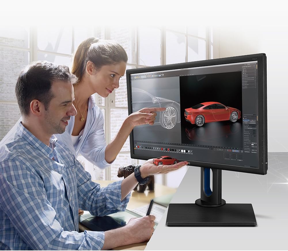 BenQ PD2705U 27 inch 4K UHD IPS Monitor USB-C, 99% sRGB and Rec.709, HDR10, Ergonomic Design, Eye-Care, Built-in Speakers