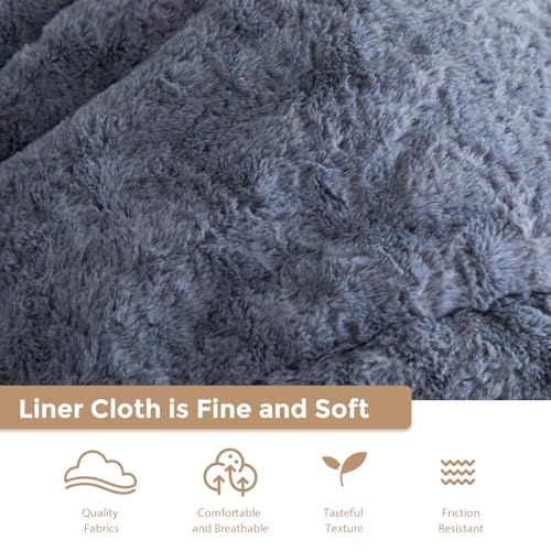 BYBYME 3 in 1 Bean Bag Chairs, Bean Bag Bed for Adults High-Density Foam Filling, Convertible Sofa Bed Faux Fur, Giant Bean Bag Chairs for Adults