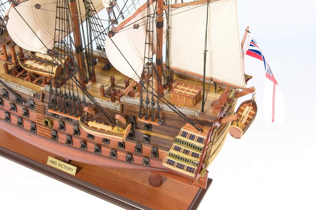 Seacraft Gallery HMS Victory Model Ship 29.5" - Fully Assembled Handcrafted Ship Model - Wooden Model Ship - British Navy Royal History &ndash; Large Wooden Boat Model