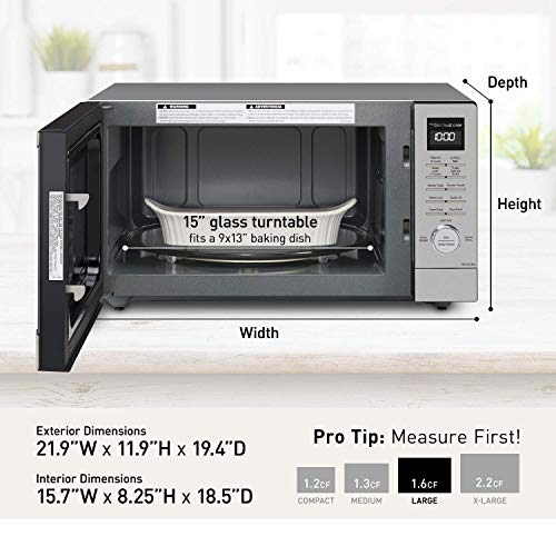 Panasonic NN-SD78LS Microwave Oven, 1.6 cft, Stainless Steel