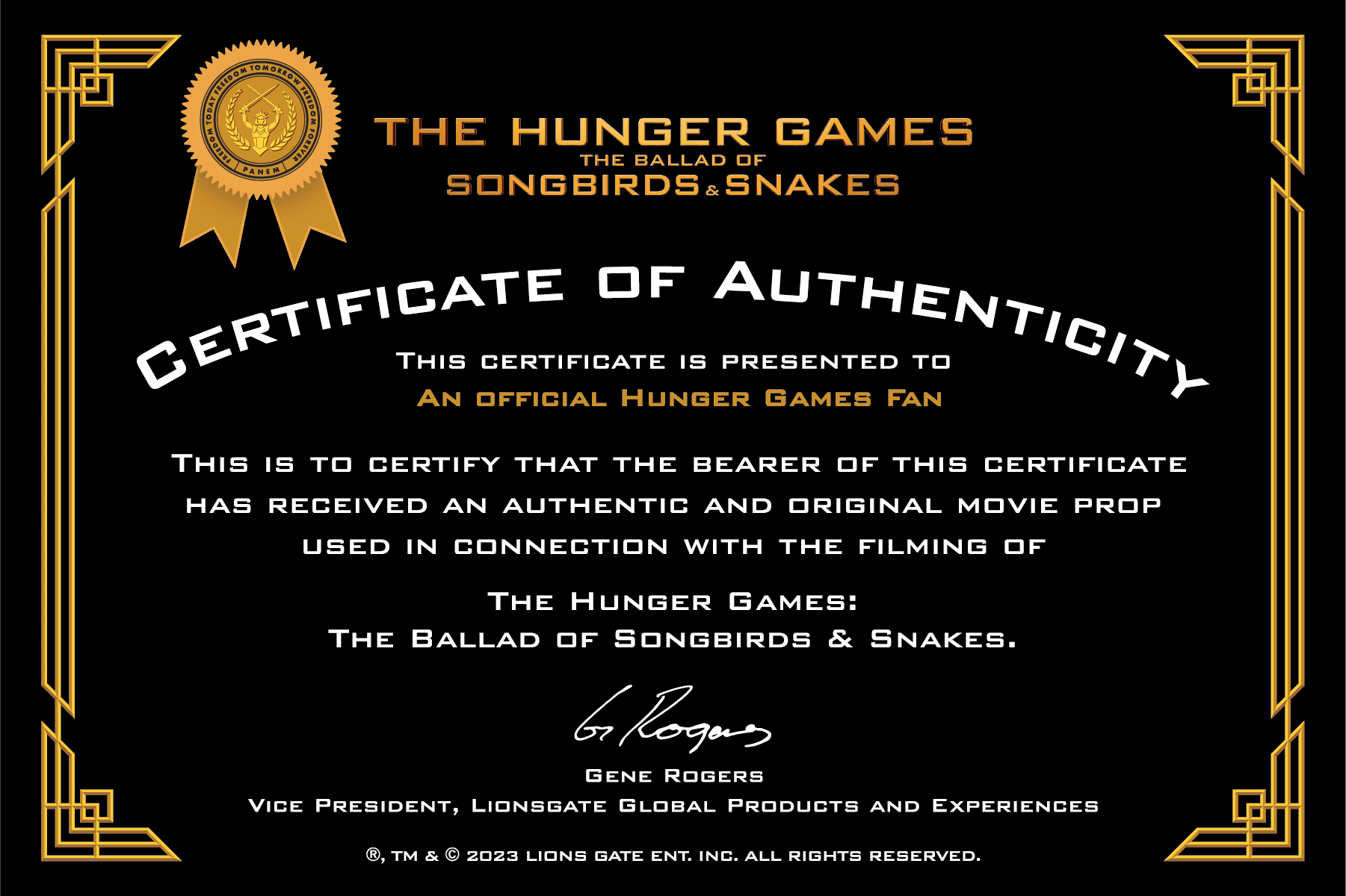 The Hunger Games: The Ballad Of Songbirds & Snakes Music Box Memorabilia Collection