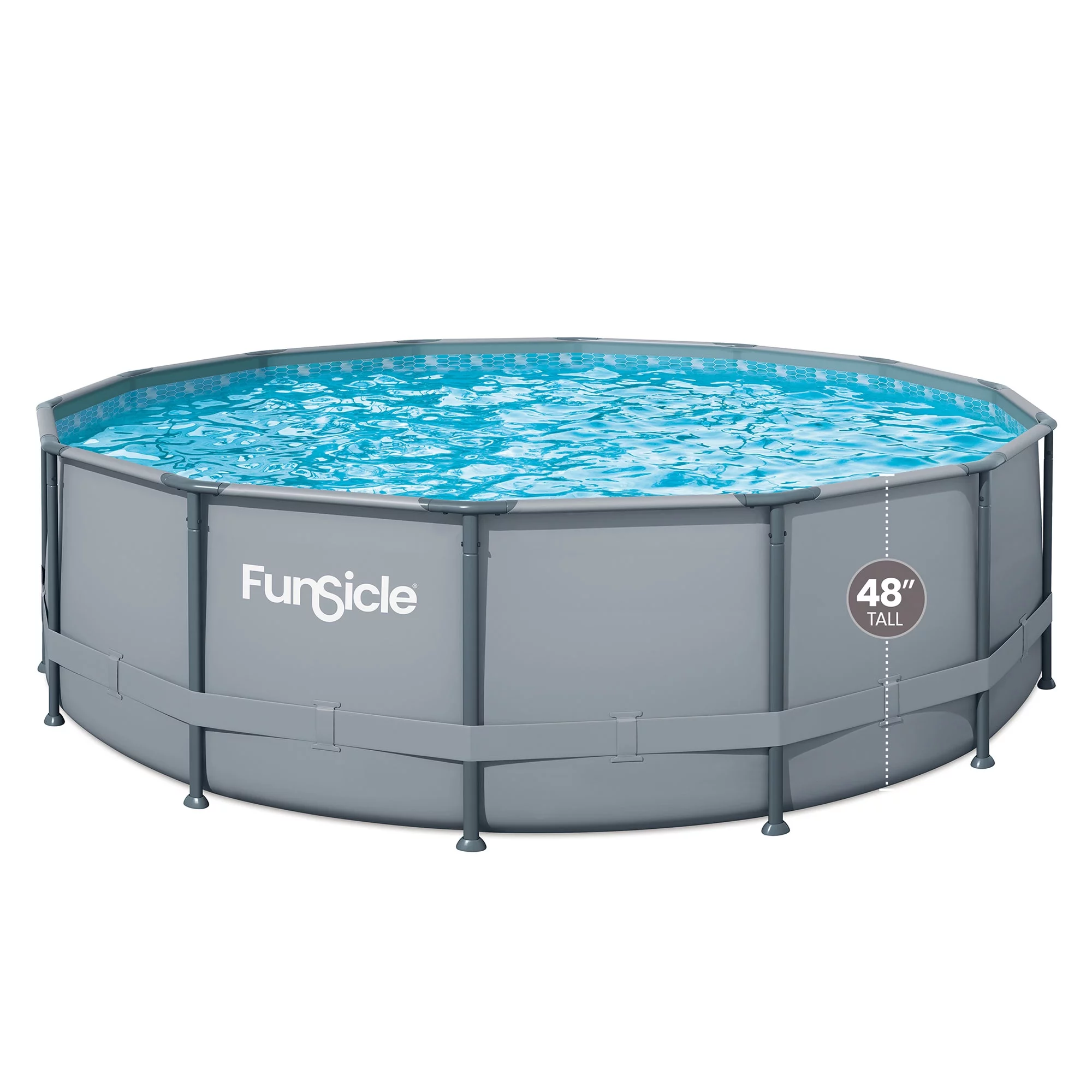 Funsicle 16 ft Oasis Above Ground Swimming Frame Pool, Round, Age 6 & up