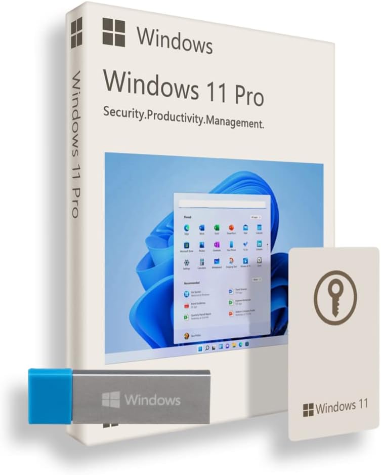 Windows 11 Pro USB Software | USB Flash 32 or 64 bit | English International | 1 PC | Original Lifetime License | 2022 Version | New