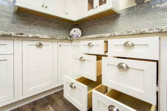 RTA Wholesalers 9 inch Wide Spice Rack Pull Out Base Kitchen Cabinet Snow White Inset Shaker - No Soft Close - Unassembled
