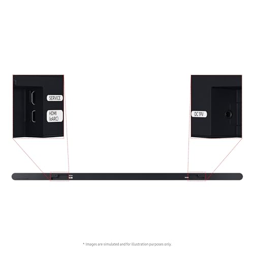 SAMSUNG HW-S50B/ZA 3.0ch All-in-One Soundbar w/Dolby 5.1, DTS Virtual:X, Q Symphony, Built in Center Speaker, Adaptive Sound Lite, Bluetooth Multi Connection, 2022 Black