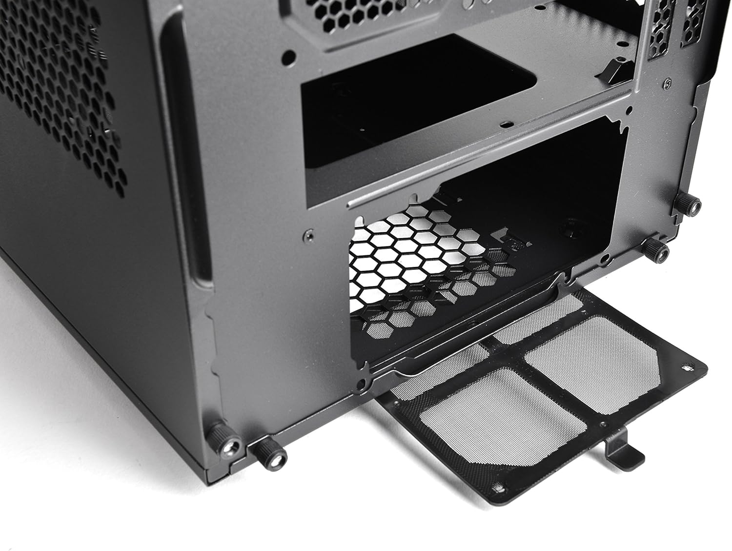 Thermaltake Core V1 SPCC Mini ITX Cube Gaming Computer Case Chassis, Interchangeable Side Panels, Black Edition, CA-1B8-00S1WN-00