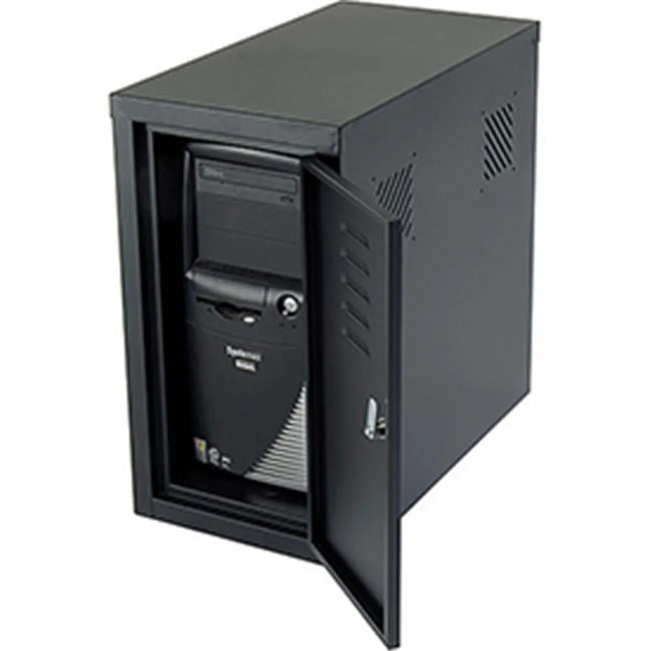 Global Industrial  Computer CPU Cabinet Side Cart, Black