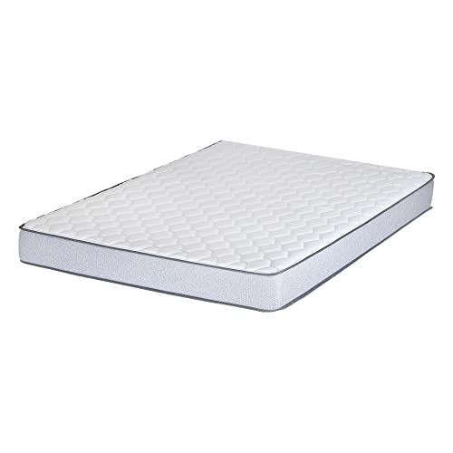 7-Inch Medium Firm Double sided Tight top Foam Rolled Vinyl Mattress, Twin, Blue